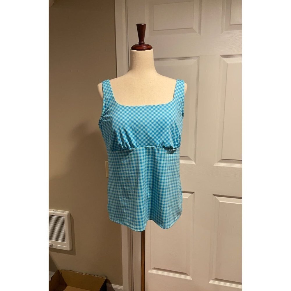 16 D Lands End Tankini Swim Top J02 77